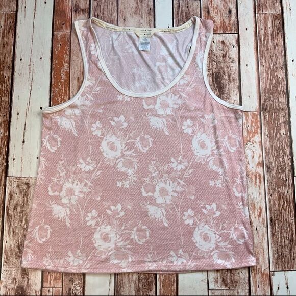 Lucky Brand Pink & Cream Floral Short Tank PJ’s XL - Picture 4 of 10